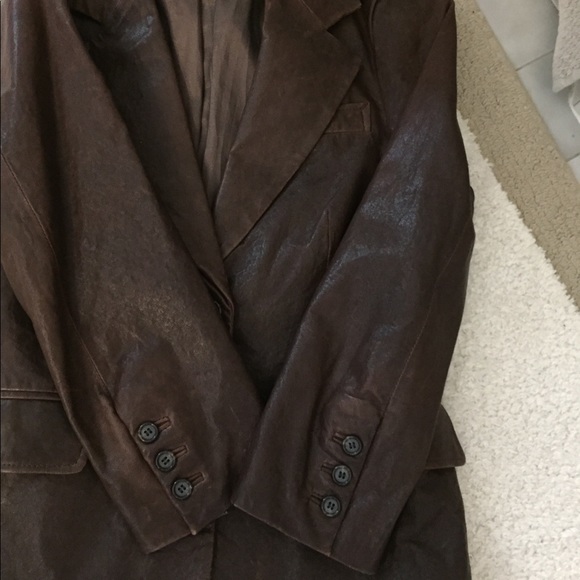 Elizabeth and James genuine leather blazer - Picture 4 of 12